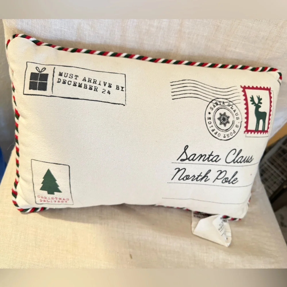 New Christmas holiday letter to Santa pillow